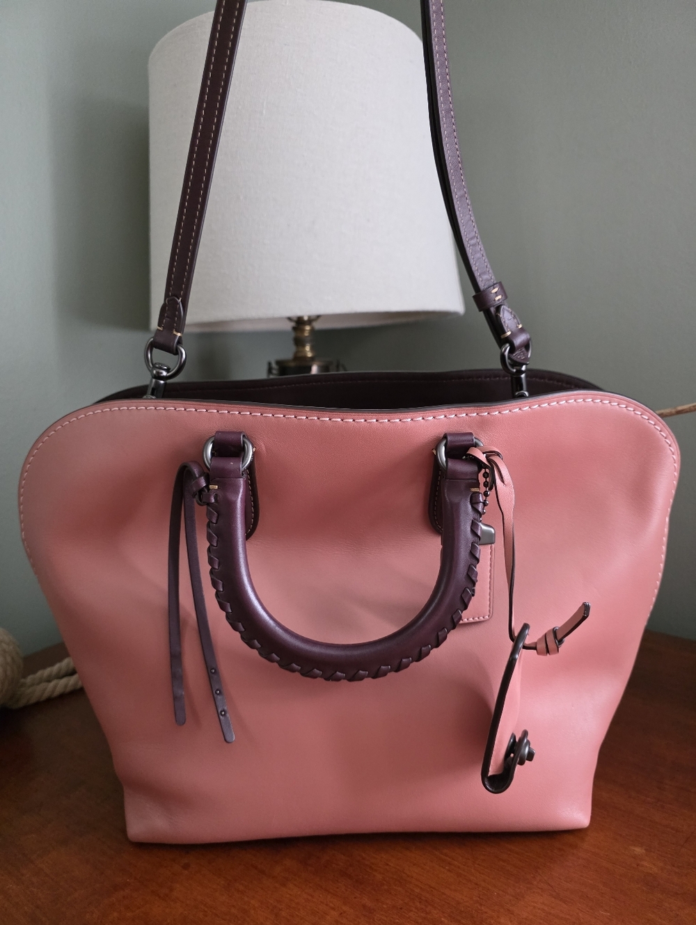 Coach 1941 59983 Dakota Satchel Whipstitch Pink Melon Leather Bag - Picture 2 of 16